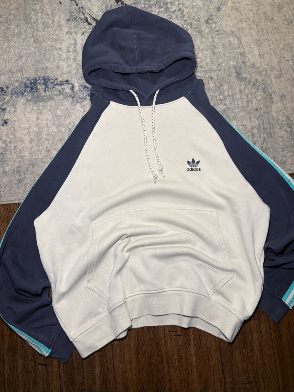 Adidas Originals Colorblock Trefoil Hoodie Size Large